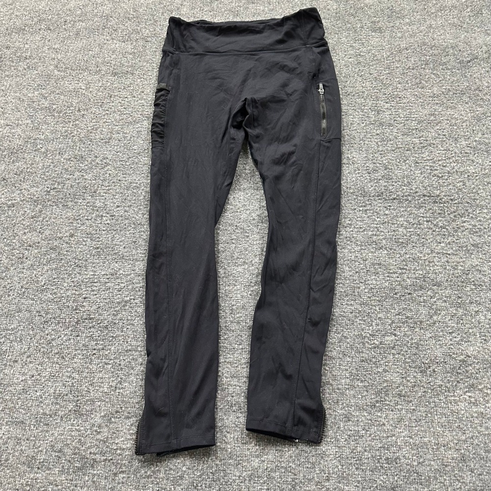 Fabletics Leggings Womens Size S Black Motion365 Athletic Zipper Pocket Yoga - Picture 1 of 8